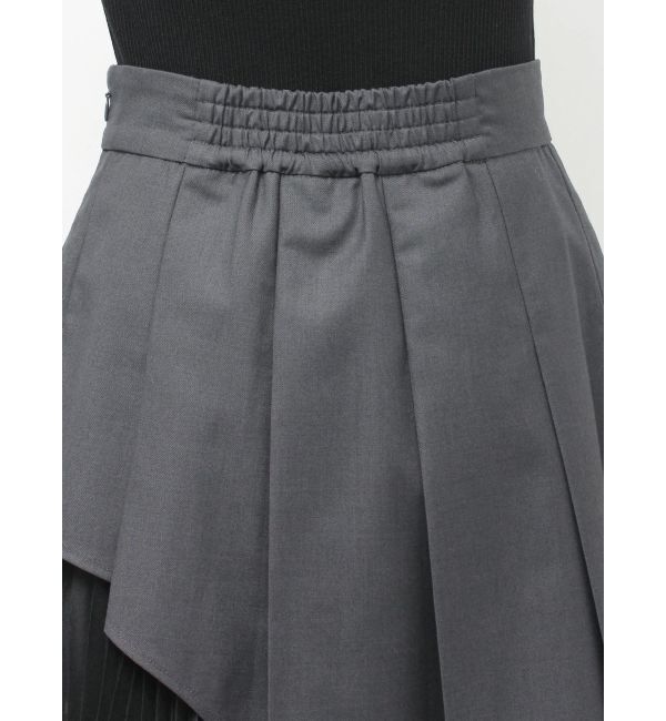 MERCURYDUO「異素材切替プリーツミニスカパン」|スカート|