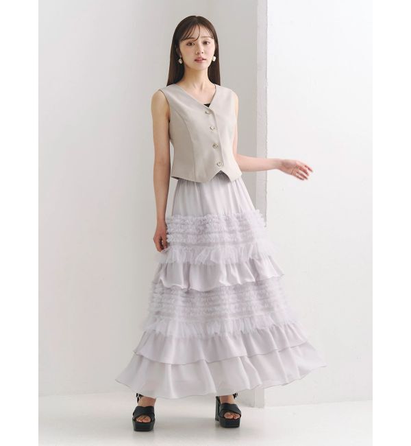 MERCURYDUO「ティアードボリュームスカート」|スカート|