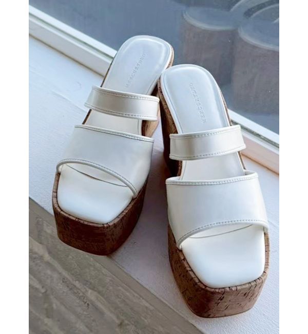 MERCURYDUO「クリアベルトウェッジサンダル」|サンダル|