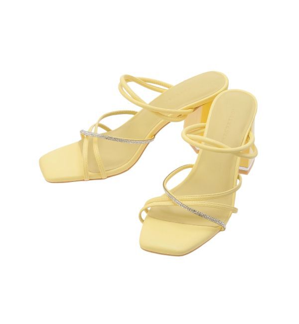 MERCURYDUO「2WAYラメストラップサンダル」|サンダル|イエロー