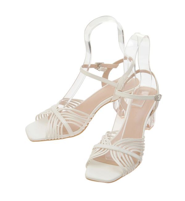 MERCURYDUO「ナローラインクリアヒールサンダル」|サンダル|