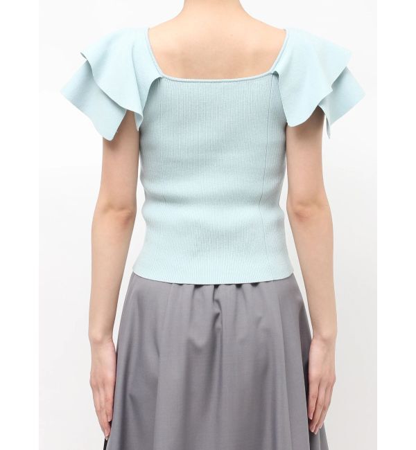 MERCURYDUO「ダブルラッフルコンパクトニット」|ニット・セーター|