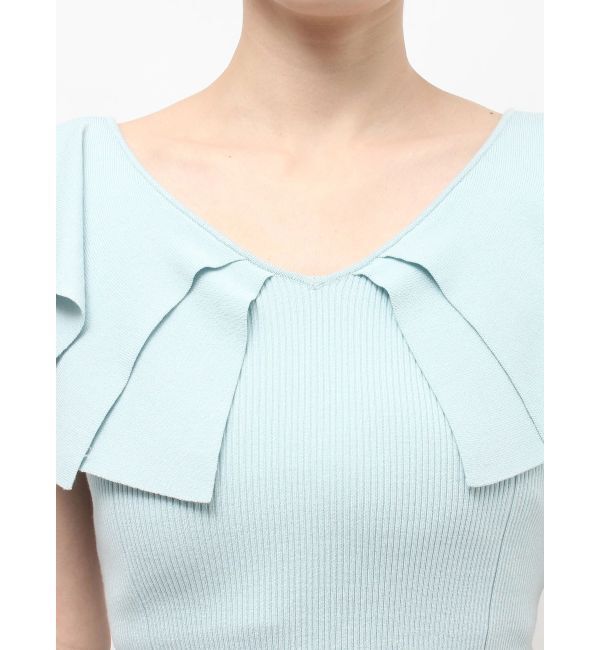 MERCURYDUO「ダブルラッフルコンパクトニット」|ニット・セーター|
