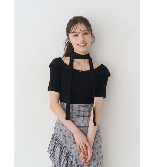 MERCURYDUO「2wayチョーカーネックニット」|ニット・セーター|