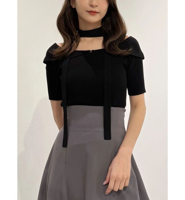 MERCURYDUO「2wayチョーカーネックニット」|ニット・セーター|