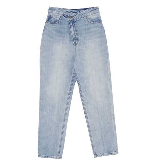 LAGUNAMOON「ウエストアシンメトリーデニムパンツ」|デニム|