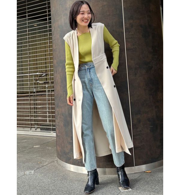 LAGUNAMOON「ウエストアシンメトリーデニムパンツ」|デニム|