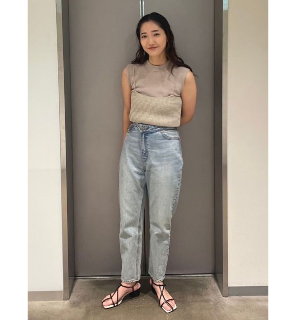 LAGUNAMOON「ウエストアシンメトリーデニムパンツ」|デニム|