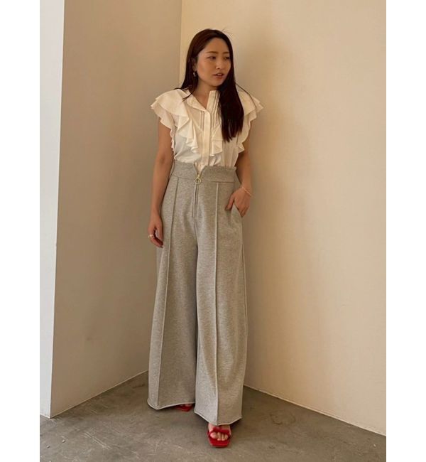 LAGUNAMOON「ZIPスウェットワイドフレアパンツ」|その他|