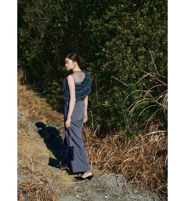 LAGUNAMOON「LADYフェイクパールビジュースクエアイヤリング」|イヤリング|