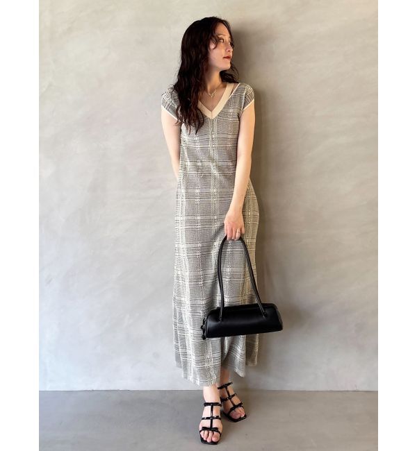 LAGUNAMOON「シアーチェックニットワンピース」|ワンピース|
