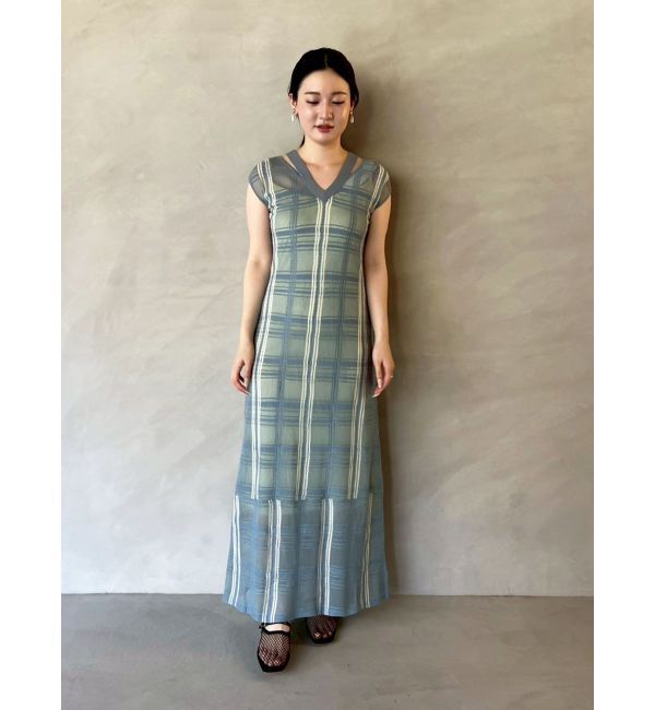 LAGUNAMOON「シアーチェックニットワンピース」|ワンピース|