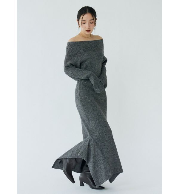LAGUNAMOON「オフショルリブニットワンピース」|ワンピース|