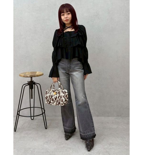 EVRIS「フリルボリュームチュニック」|シャツ・ブラウス|