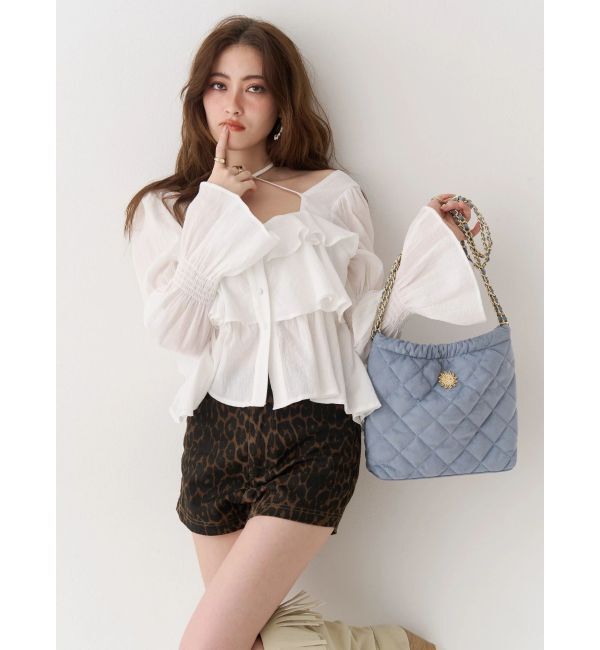 EVRIS「フリルボリュームチュニック」|シャツ・ブラウス|