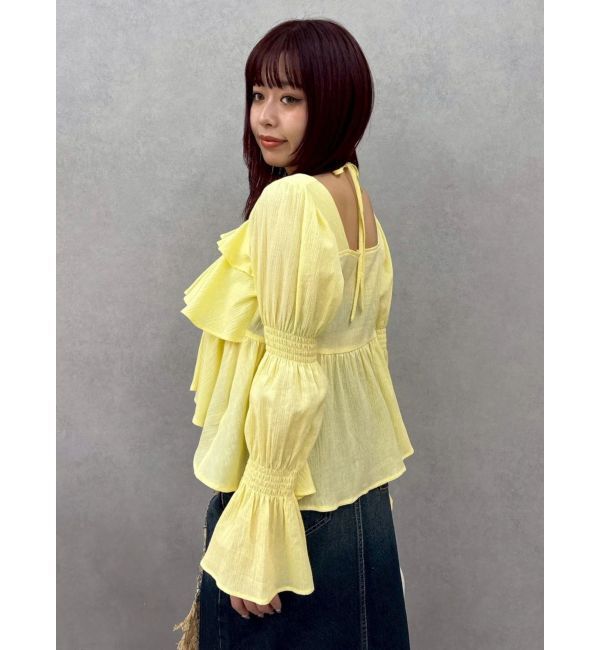 EVRIS「フリルボリュームチュニック」|シャツ・ブラウス|