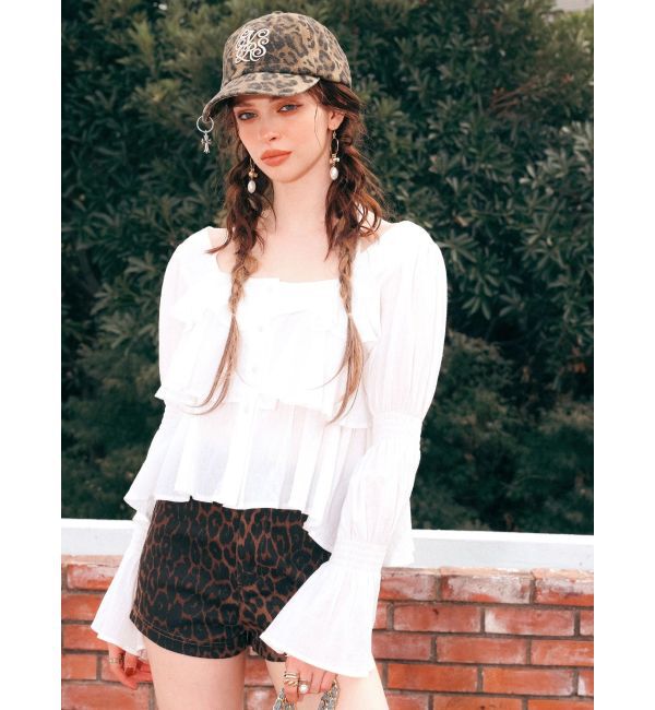 EVRIS「フリルボリュームチュニック」|シャツ・ブラウス|