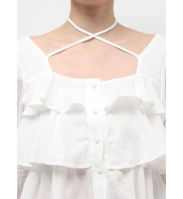 EVRIS「フリルボリュームチュニック」|シャツ・ブラウス|