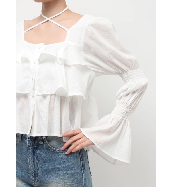 EVRIS「フリルボリュームチュニック」|シャツ・ブラウス|