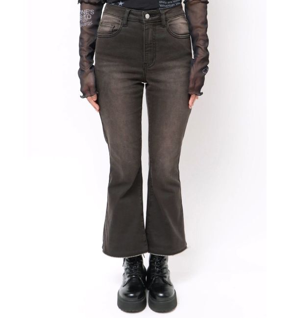 jouetie「ファードッキングフィットフレアデニム」|デニム|