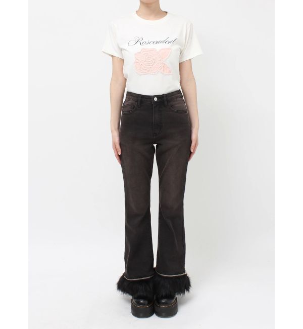 jouetie「ファードッキングフィットフレアデニム」|デニム|