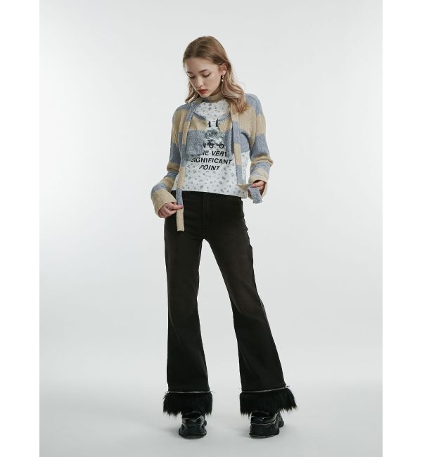 jouetie「ファードッキングフィットフレアデニム」|デニム|