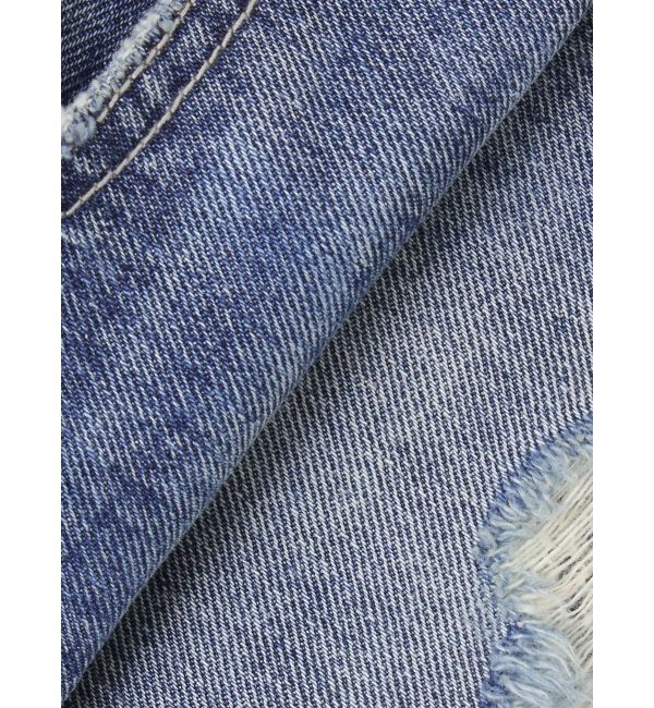 GYDA「ハイウエストJUBEYO bijouデニムショートパンツ」|デニム|