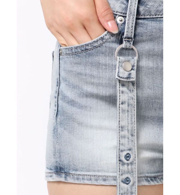 GYDA「ハイウエストdetachableスキニーデニムパンツ」|デニム|