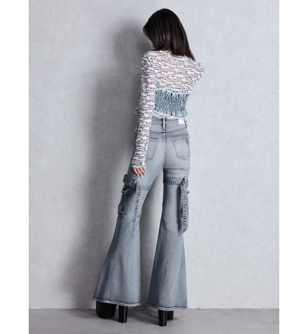 GYDA「GYDAデニムシアードッキングトップス」|Tシャツ・カットソー|