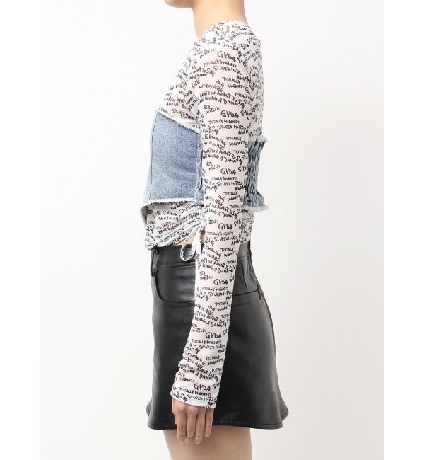 GYDA「GYDAデニムシアードッキングトップス」|Tシャツ・カットソー|