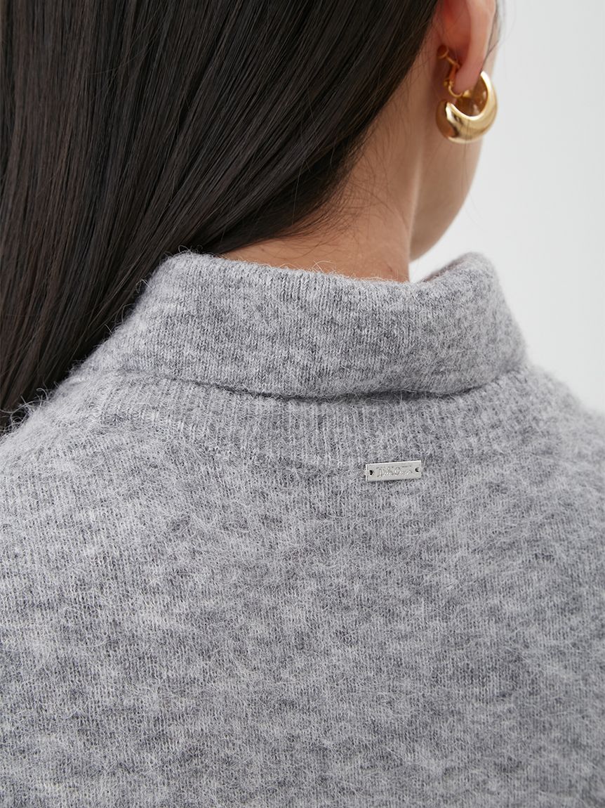 Mila Owen「ポロ衿クロップド丈モヘアニットトップス」|ニット・セーター|