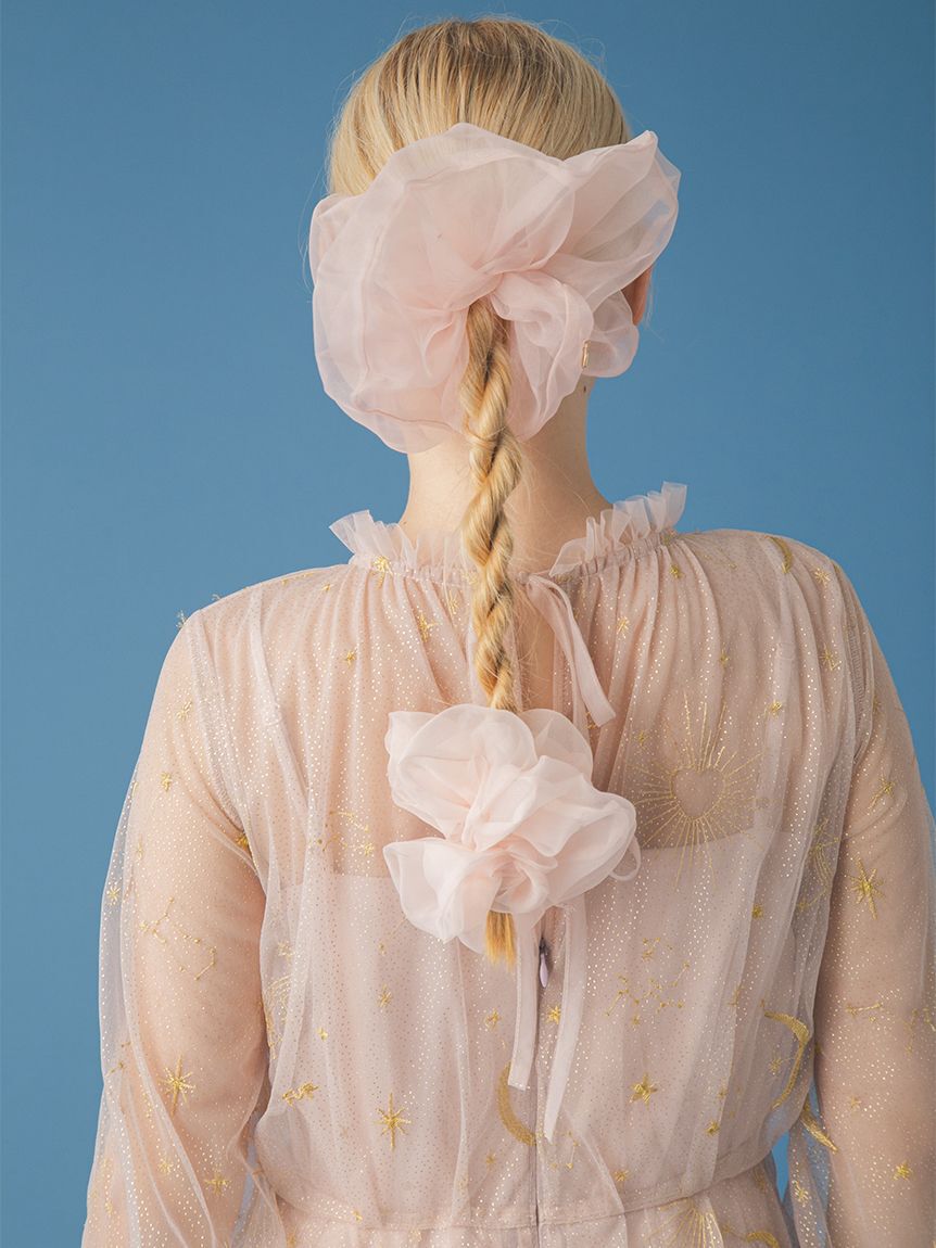 FURFUR「ボリュームオーガンジーシュシュセット」|ヘアバンド|