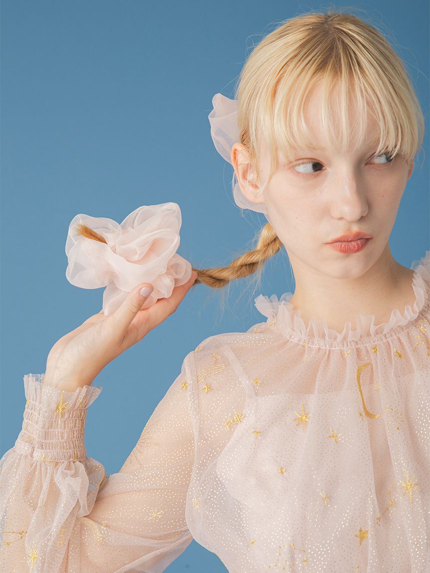 FURFUR「ボリュームオーガンジーシュシュセット」|ヘアバンド|