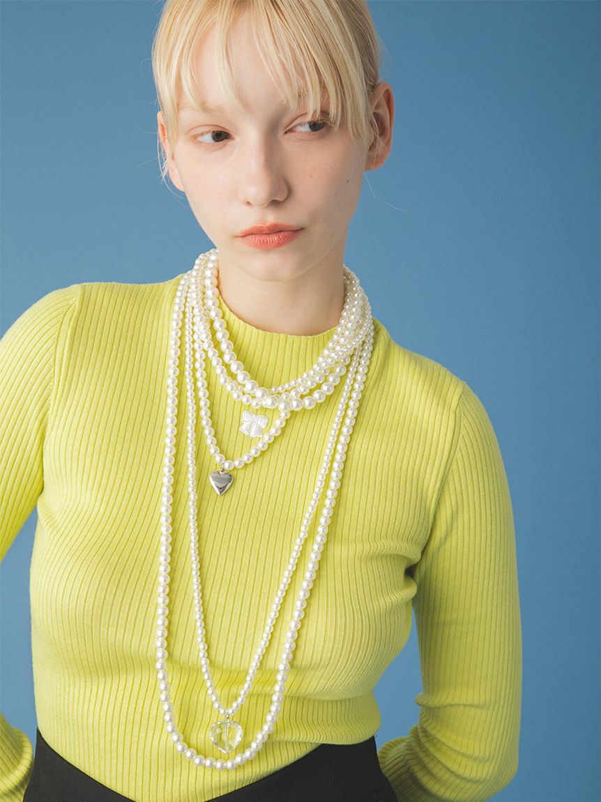 FURFUR「レイヤードパールネックレス」|ネックレス|