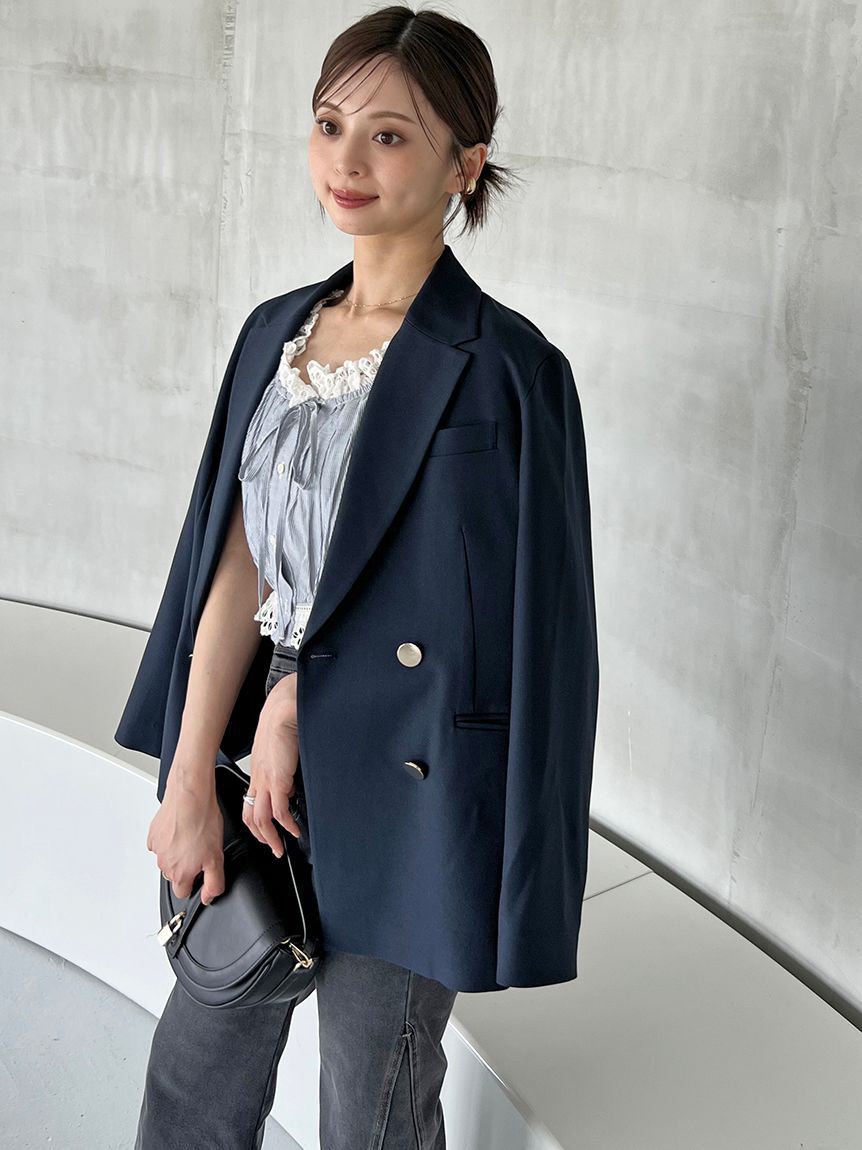 SNIDEL「Sustainableメタルボタンテーラードジャケット」|テーラードジャケット|