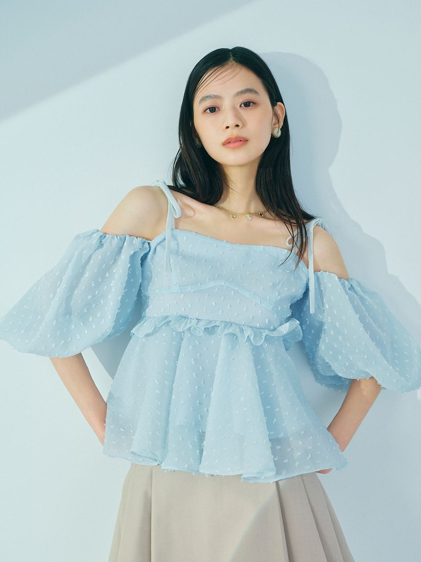 LILY BROWN「3wayジャガードペプラムビスチェ」|ベスト・ジレ|BLU