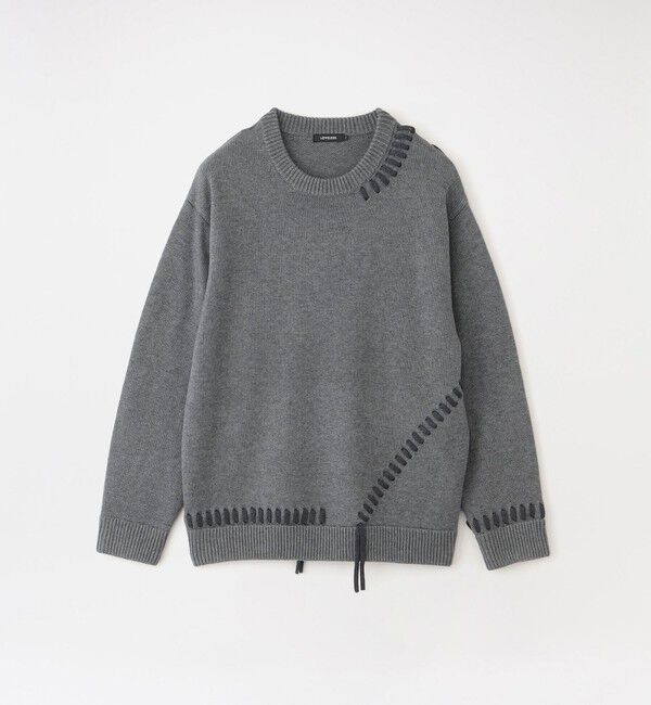  「【UNISEX】ポイントスレッドプルオーバー」|ニット・セーター|グレー