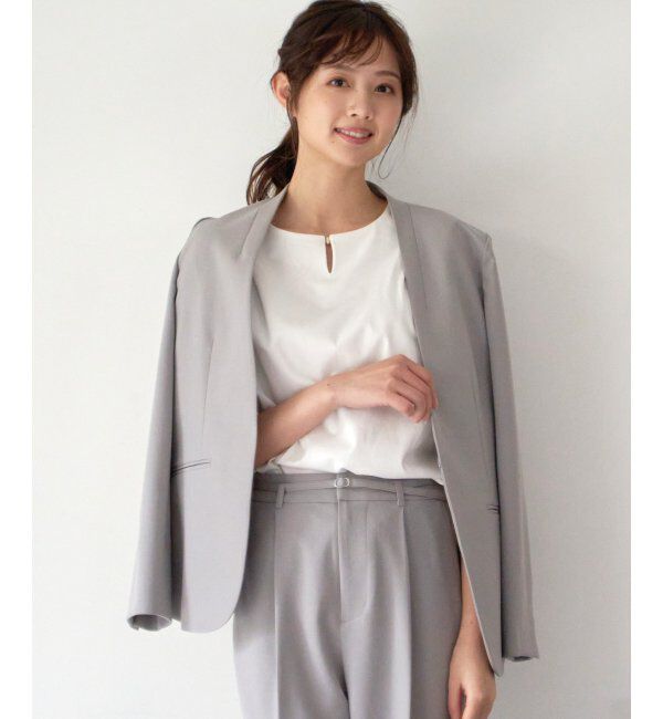 IKKA LOUNGE「リネンライクV襟ジャケット」|その他|