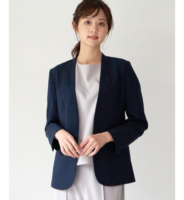 IKKA LOUNGE「リネンライクV襟ジャケット」|その他|
