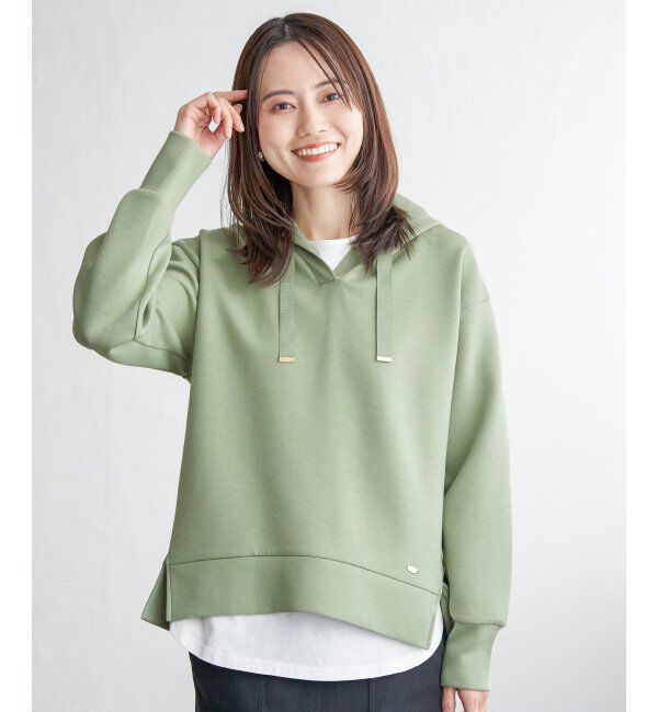 ikka「GOKU楽ダンボールフードパーカー」|パーカー|ミントグリーン