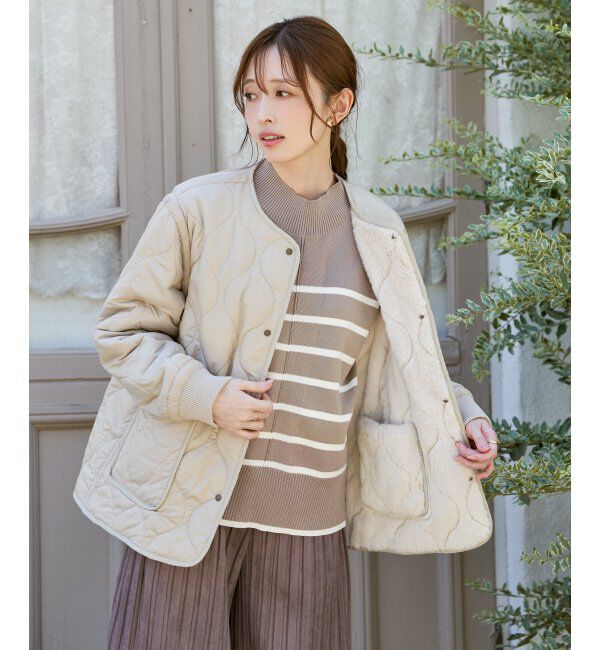 ikka「キルトファーリバーシブルブルゾン」|ブルゾン・スタジャン|