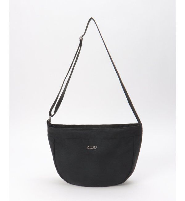 ikka「キャンバスラウンドショルダーバッグ」|その他|ブラック