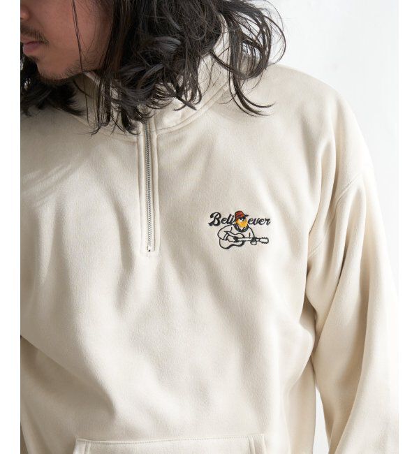 VENCE share style「フェイクスウェードヒゲ刺繍ハーフZIP」|その他|