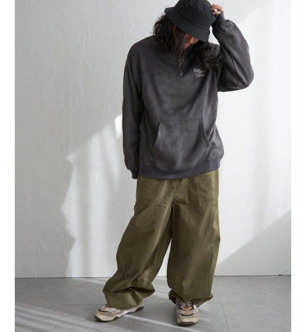 VENCE share style「フェイクスウェードヒゲ刺繍ハーフZIP」|その他|