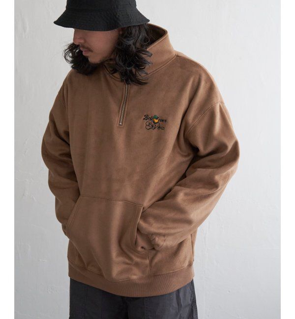 VENCE share style「フェイクスウェードヒゲ刺繍ハーフZIP」|その他|