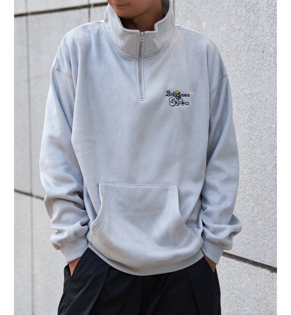 VENCE share style「フェイクスウェードヒゲ刺繍ハーフZIP」|その他|