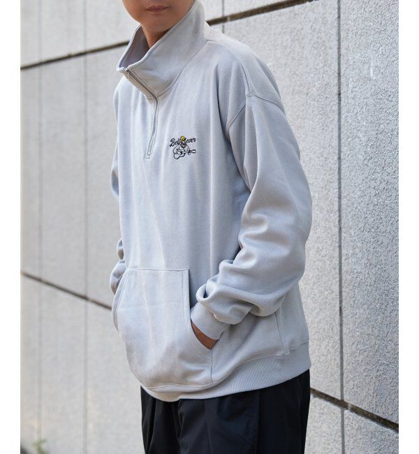 VENCE share style「フェイクスウェードヒゲ刺繍ハーフZIP」|その他|