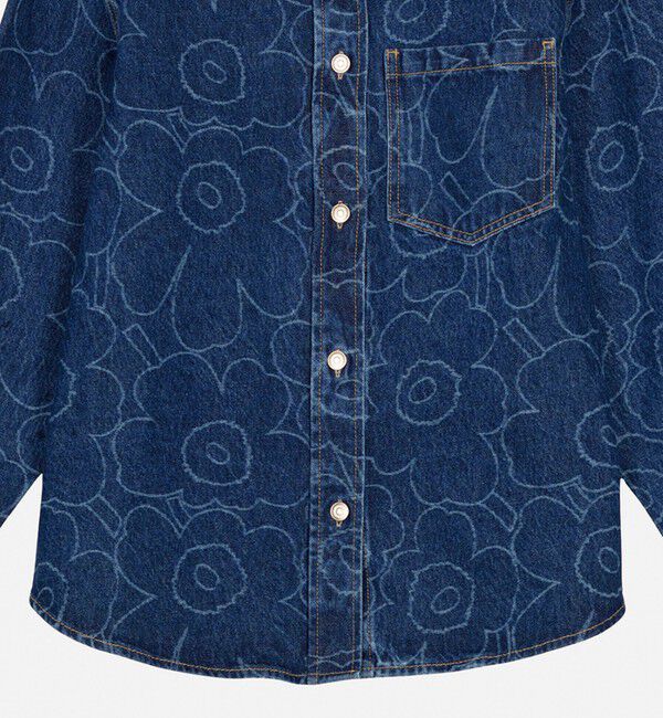 Marimekko「【日本・フィンランド限定】Maridenim Vaihe Piirto Unikko シャツ」|シャツ・ブラウス|