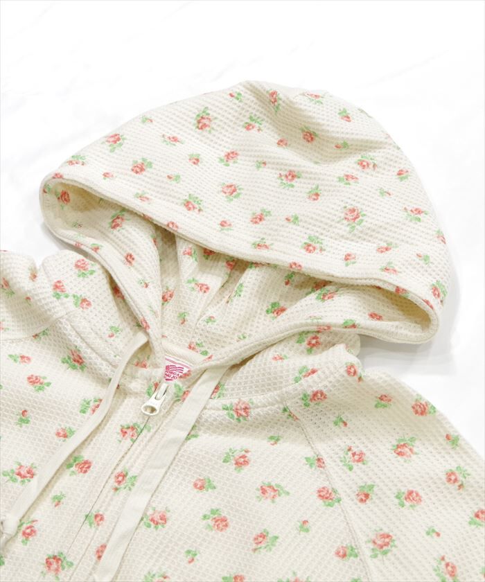 BACKYARD FAMILY「ワッフル 生地 花柄 通販 パーカー JEMORGAN サーマル JD672-59S」|パーカー|