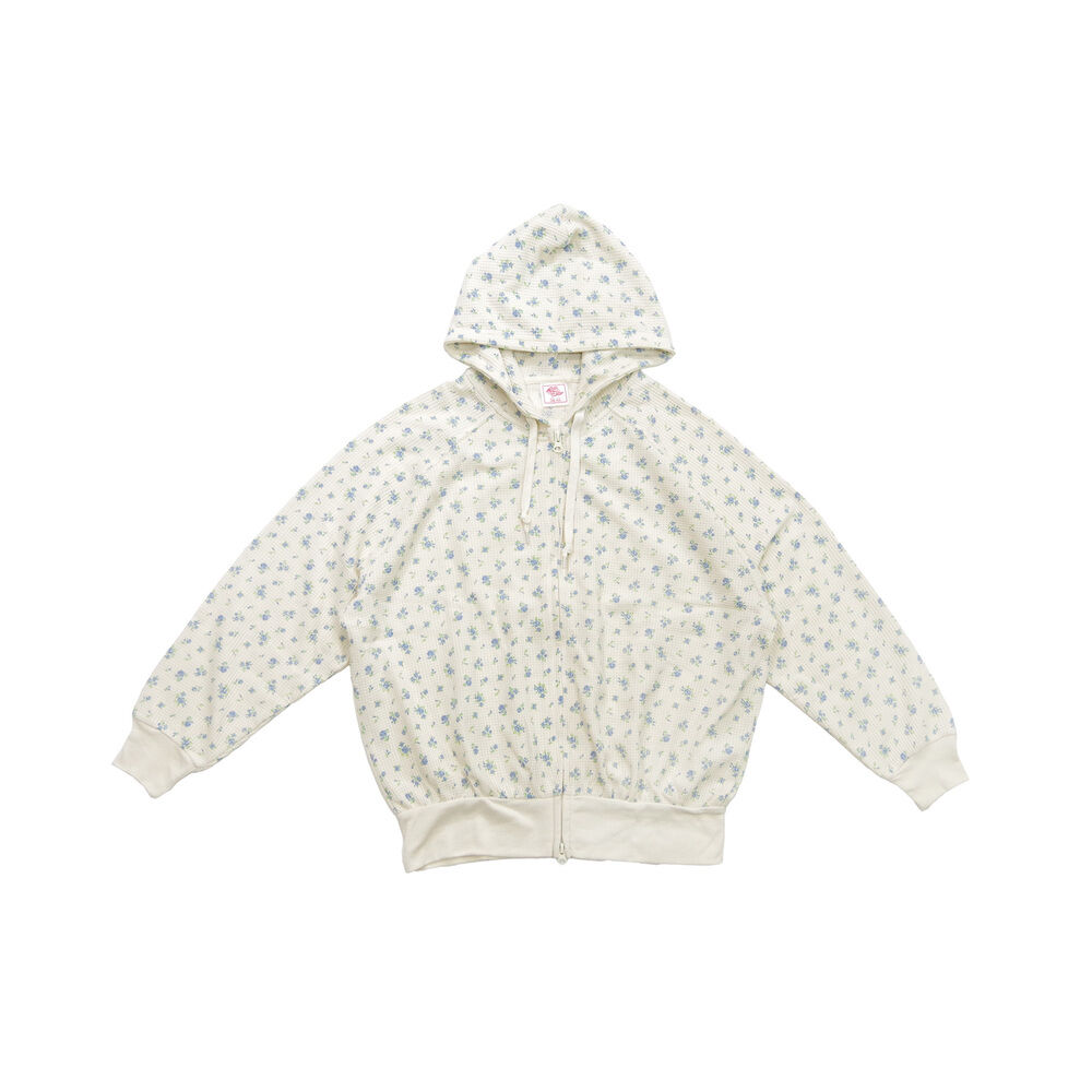 BACKYARD FAMILY「ワッフル 生地 花柄 通販 パーカー JEMORGAN サーマル JD672-59S」|パーカー|ブルー1